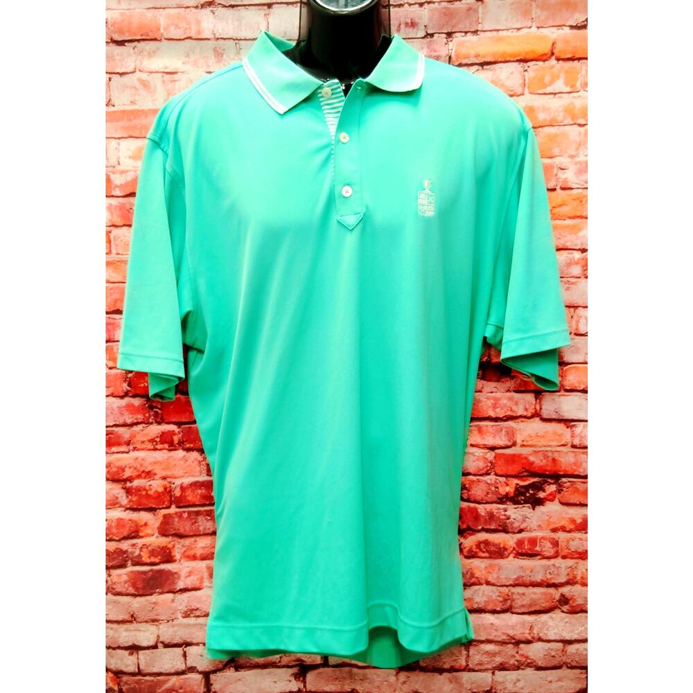 FootJoy Polo Shirt Men's XL Green Casual Short Sleeve Collared Golf Performance